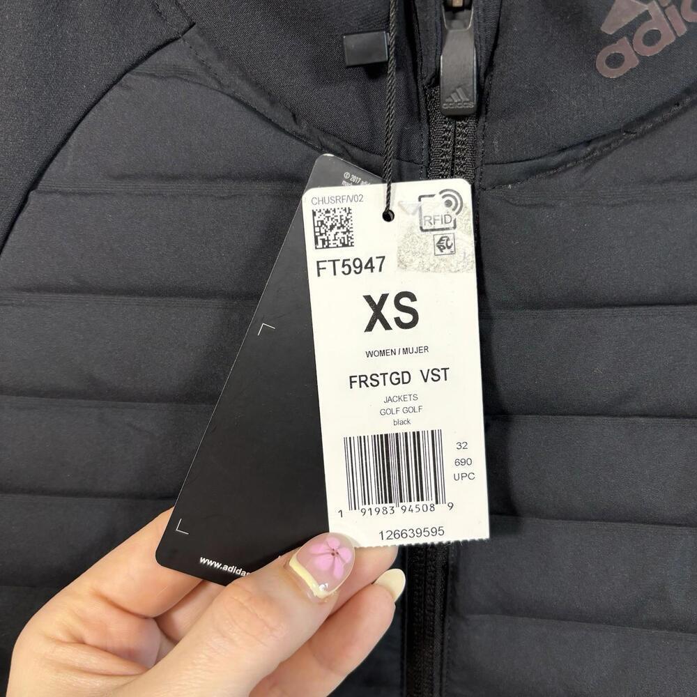 NWT Adidas Women’s Frostguard Vest Duck Down Puffer Insulated Warm Golf Black XS - Picture 4 of 9